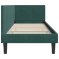 vidaXL Rohový rám postele Tmavozelená 80 cm x 200 cm Zamat
