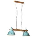 vidaXL Závesná lampa 25 W šmuhovaná modrá 85x28x109 cm E27