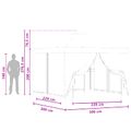 vidaXL Záhradný altánok so bočnými stenami 3 x 3 m Vínovo červená