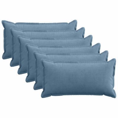 vidaXL Poťah na podložku 6 ks HOUTEN Modrá 40 x 80 cm manšestr