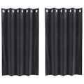 vidaXL Zatemňovacie závesy 2 ks Tmavosivá 140 x 140 cm Zamat