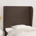 vidaXL Čelo postele so záhybmi hnedé 83x23x118/128 cm umelá koža