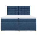 vidaXL Boxspring posteľ s matracom modrá 200x200 cm látka