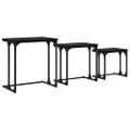 vidaXL Nesting kávový stôl 3 ks Čierny dub 50.5 x 35 x 53 cm