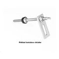 Držák H profilu L80 x 30 x 5 mm otvor fi 11/11