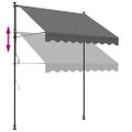 vidaXL Zaťahovacia markíza antracitová 200x150 cm látka a oceľ
