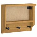 vidaXL Nástenný vešiak na kabáty SANDNES 45x12x35 cm borovicový masív