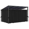 vidaXL Altánok so závesom 405x294x244 cm, antracitový