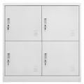 vidaXL Uzamykacie skrinky 5 ks bledosivé a modré 90x45x92,5 cm oceľové