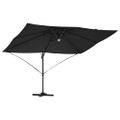 vidaXL Slnečník Čierna 351 x 250 x 253 cm Polyester a hliník