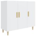 vidaXL Komoda biela 90x34x80 cm kompozitné drevo