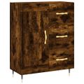 vidaXL Vysoká skrinka dymový dub 69,5x34x180 cm spracované drevo
