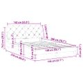 vidaXL Rám postele bez matraca tmavozelený 140x200 cm zamat