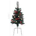 vidaXL Osvetlený umelý vianočný stromček k chodníku 2 ks, 76 cm, PVC