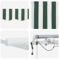 vidaXL Sklopná markíza Zelená a biela 500 × 300 cm Polyester