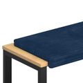 vidaXL Vankúš na lavičku Pl plush kord Námornícka modrá Hĺbka 35 cm