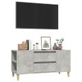 vidaXL TV skrinka betónovosivá 102x44,5x50 cm spracované drevo
