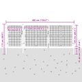 vidaXL Pletená záhradná brána zelená 400x125 cm pozinkovaná oceľ