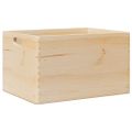 VidaXL Drevená škatuľka s rúčkami 40x30x23 cm masívna borovica