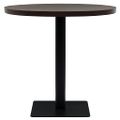 vidaXL Bistro stolík, MDF a oceľ, okrúhly, 80x75 cm, tmavý popolový