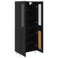 vidaXL Highboard Čierny dub 69,5 x 34 x 90 cm Kompozitné drevo