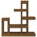 vidaXL Stojan na rastliny medovohnedý 92x25x97 cm masívna borovica