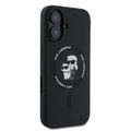 Puzdro Karl Lagerfeld pre iPhone 16 Plus 6,7" KLHMP16MSCMKCRHK čierne tvrdý silikón Karl&Choupette Heads Ring MagSafe
