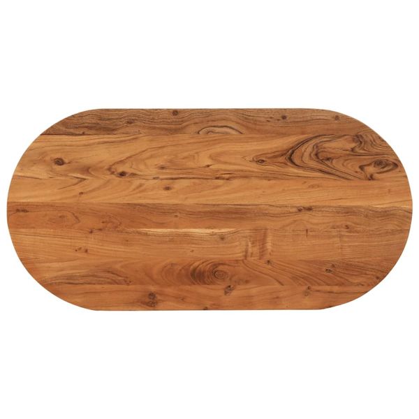 vidaXL Stolová doska 80x40x3,8 cm oválna masívna akácia