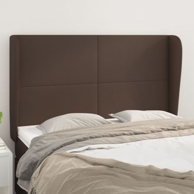 vidaXL Čelo postele so záhybmi hnedé 147x23x118/128 cm umelá koža