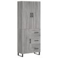 vidaXL Vysoká skrinka sivý dub sonoma 69,5x34x180 cm spracované drevo