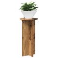 vidaXL Stojan na rastliny 2 ks Staré drevo 29,5 x 29,5 x 60 cm