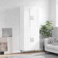 vidaXL Vysoká skrinka lesklá biela 69,5x34x180 cm spracované drevo