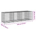 vidaXL Gabiónový kôš s krytom 350x100x100 cm pozinkované železo