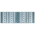 vidaXL Vonkajší koberec aqua a biely 80x250 cm obojstranný dizajn