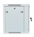 XtendLan 12U/600x450, na zeď, jednodílný, skleněné dveře, šedý Rozvadec, 19", na stenu, jednodílný, výška 12U, 600 x 450, dvere prosklené, šedý