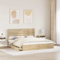 vidaXL Úložná posteľ Sonoma dub 180 x 200 cm Kompozitné drevo