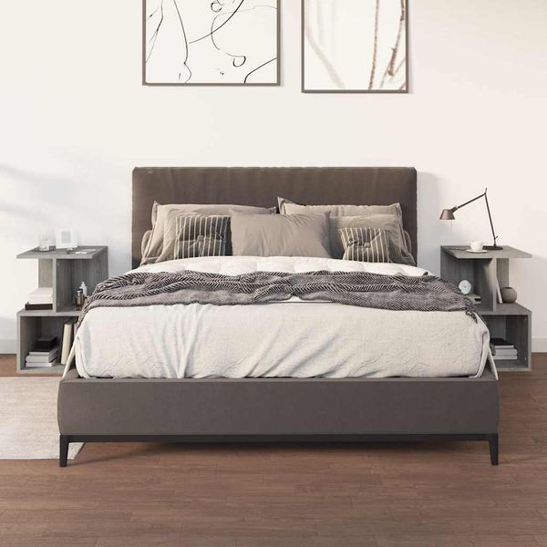 vidaXL Nočné stolíky 2 ks sivé sonoma 35x35x55 cm spracované drevo