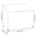 vidaXL Kryt na záhradnú lavicu 8 očiek 160x70x70/88 cm polyetylén