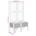 vidaXL Záhradný kvetináč s mriežkou biely 80x40x142 cm PP