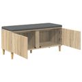 vidaXL Predsieňová lavica s vankúšom Sonoma dub 100 x 38 x 46 cm