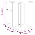 vidaXL Príručný stolík hnedý dub 50x30x50 cm spracované drevo