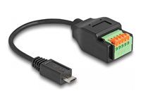 USB 2.0 kábel Typ Micro-B samec na termi