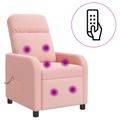 vidaXL Masážne relaxačné kreslo Ružová Bouclé