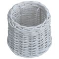 vidaXL Tienidlo lampy biele 15x12 cm prútené