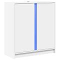 vidaXL Komoda s LED biela 77x34x85 cm kompozitné drevo
