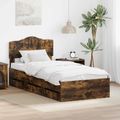 vidaXL Rám postele Dymová dub 90 x 190 cm Inžinierske drevo