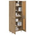 vidaXL Highboard Remeselný dub 69,5 x 34 x 90 cm Kompozitné drevo