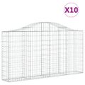 vidaXL Oblúkové gabiónové koše 10 ks 200x30x100/120cm pozinkov. železo