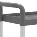 vidaXL Vozík s 3 poschodiami sivý 77x34x72 cm hliník