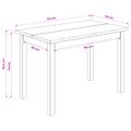 VidaXL Jedálenský stôl EKAI Biela 112 x 70 x 76,5 cm Borovicový masív